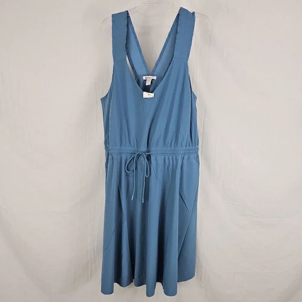 Athleta Savannah Strap Mini Dress Women's Plus Size 2X NWOT Turquoise Blue